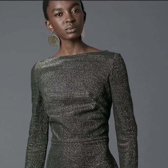 Diane Von Furstenberg Metallic Mini Dress NWT - Picture 2 of 16